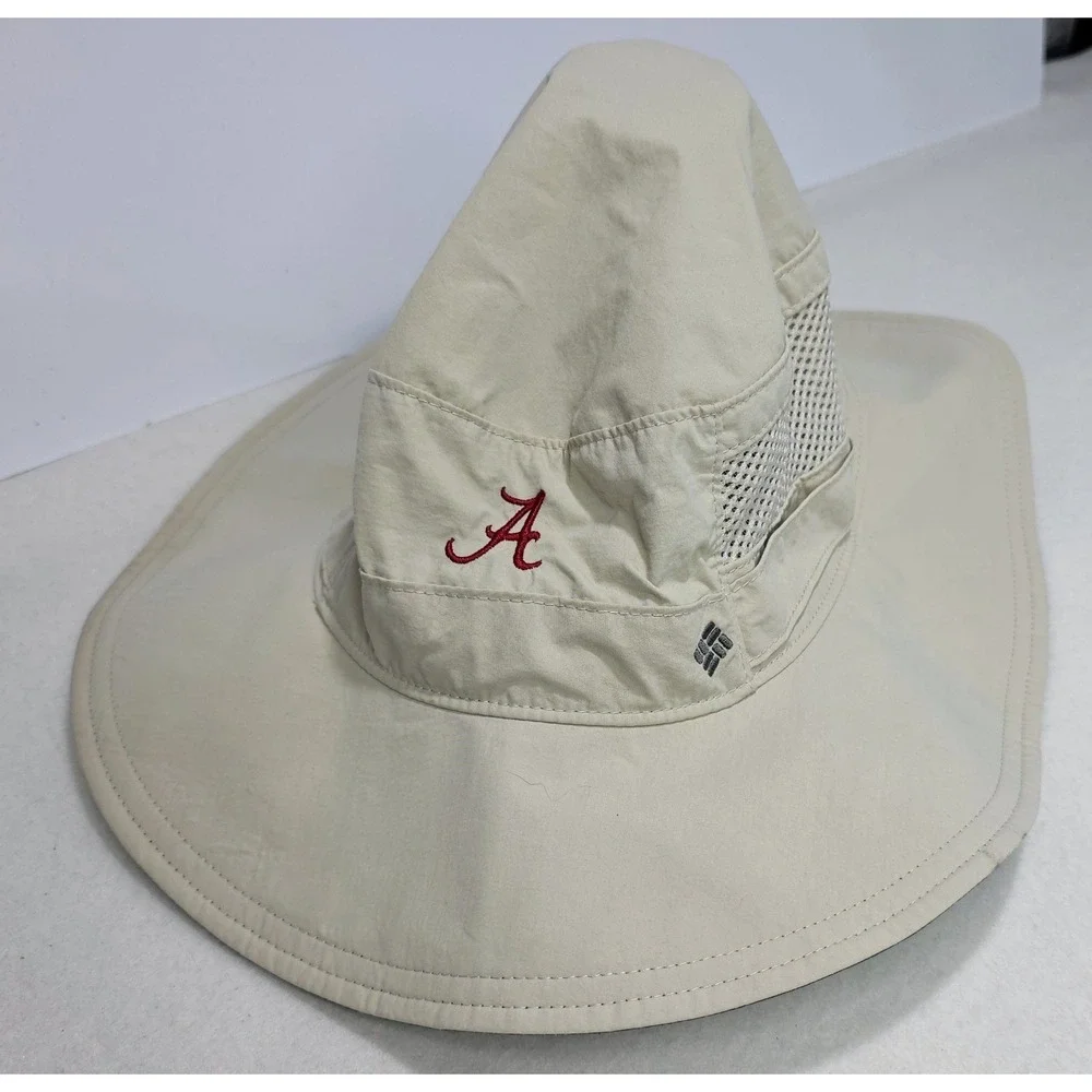 Alabama Crimson Tide Columbia Bora Bora‎ Booney II Bucket Hat OSFA Beige Crimson